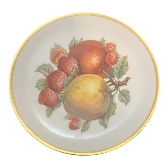 Set Of 6 Mitterteich Bavaria Germany Fruit Plates 7.5" Dia. Gold Trim - Picture 10 of 11